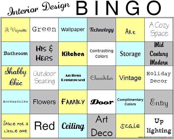 interiordesignBINGO