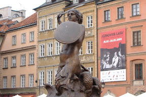 The Mermaid - symbol of Warsaw, I believe.