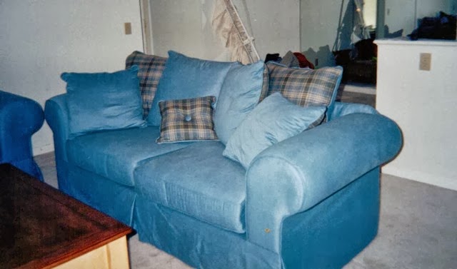 denim couch