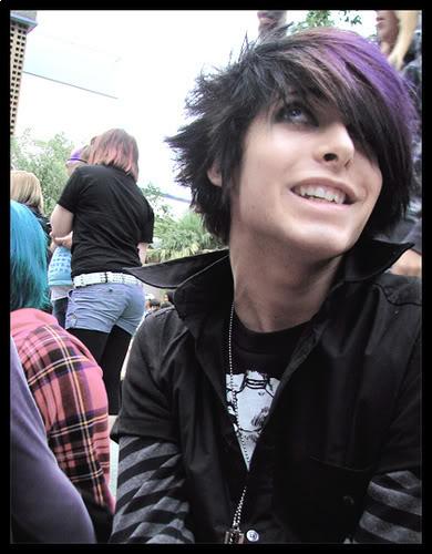 emo hairstyle for guys, purple hairstyle