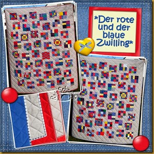 Quilt114115der rote und der blaue Zwilling Quilt114115der rote und der blaue Zwilling