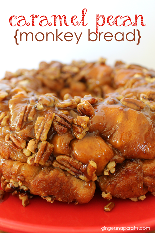 Caramel Pecan Monkey Bread Recipe at GingerSnapCrafts.com #ad Caramel Pecan Monkey Bread Recipe at GingerSnapCrafts.com #ad