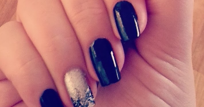 1. Black and Silver Ombre Nail Design - wide 1
