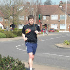 Local warmup run, heading to swimming pool