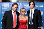Luis Bullrich, director Ejecutivo de la Fundación Caminando Juntos, Mariana Fabbiani e Iván de Pineda. Gentileza: Estudio de Comunicación.