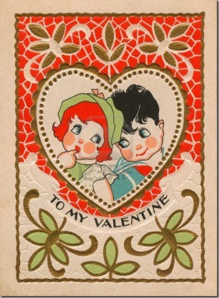 14916490-a-vintage-valentine-with-a-boy-and-girl