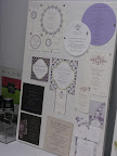 Boards showed off examples of beautiful stationery.