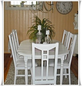 Spisestuen etter maling