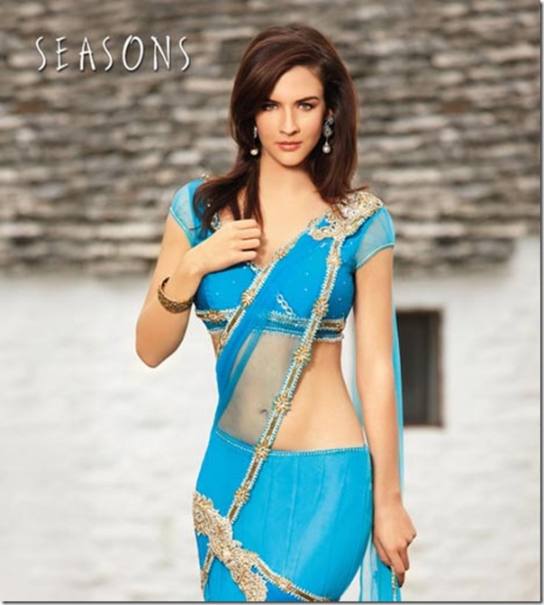 Neha_Dalvi_Blue_Saree