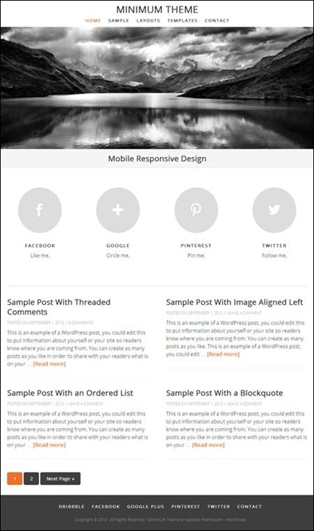Minimum minimalist wordpress theme review Minimum minimalist wordpress theme review
