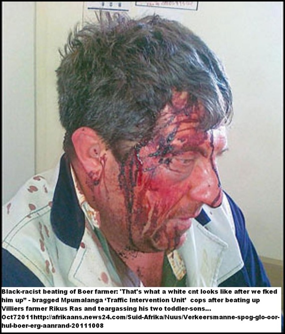 RAS RIKUS BLACK TRAFFIC COPS BRAG ABOUT ASSAULTING GROOTVLEI FARMER IN FRONT OF HIS KIDSOct72011