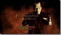 Frankenstein DVD 2 Menu