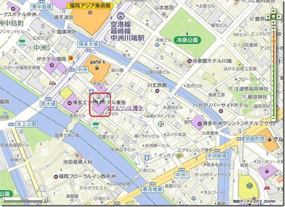 福岡Hotel Resol Hakata地圖