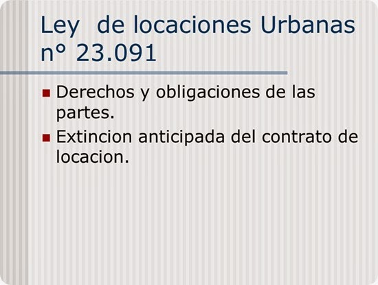 ley de locaciones urbanas