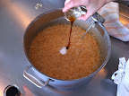 Quickly adding salt, vanilla . . .