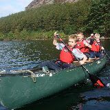 Steady lads - canoeing on Ennerdale Water