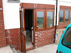 Garage conversion, hardwood windows and door set