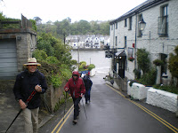 Walking past The Old Ferry Inn - Fowey