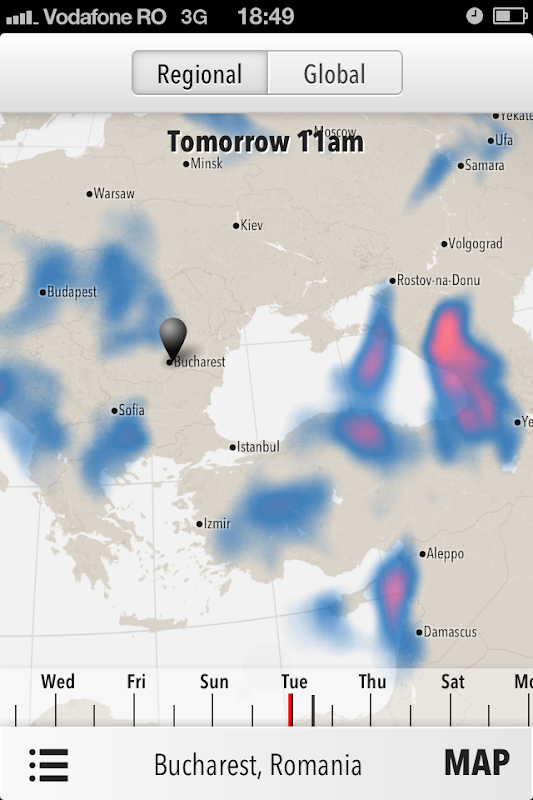 Forecast.io Map view