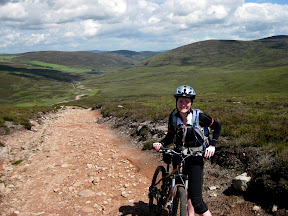 the trail gets more and more difficult until you finally can't bike anymore.  you are expected to walk your bike the last hour until you come around the summit.