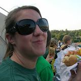 Debbie Enjoys a Hot Dog