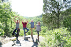 Owl Bluff, more yoga clinic participants showing off their poses.