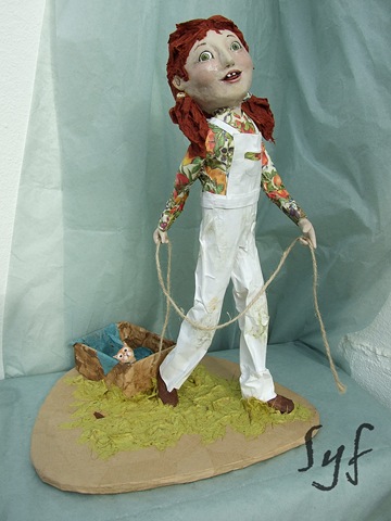 muñeca papel mache-6 muñeca papel mache-6