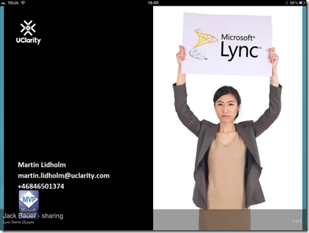 Lync ipad 1 Lync ipad 1
