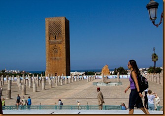 Rabat, minaret at tomb of mahommed V