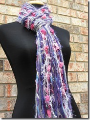 purple and pink scarf