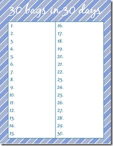 30 bags in 30 days - 2 