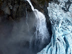 Waterfall and Glacier side by side, marvellous!