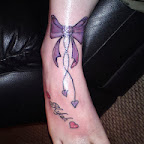 purple tie - tattoos for women