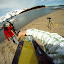 Loading our ski gear onto the sailboat. Jackson Lake 6/4/11.