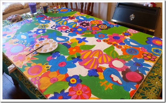 flower painting with bird. flower painting with bird.