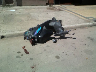 incidente moto caraccio calle 9 de julio chacabuco