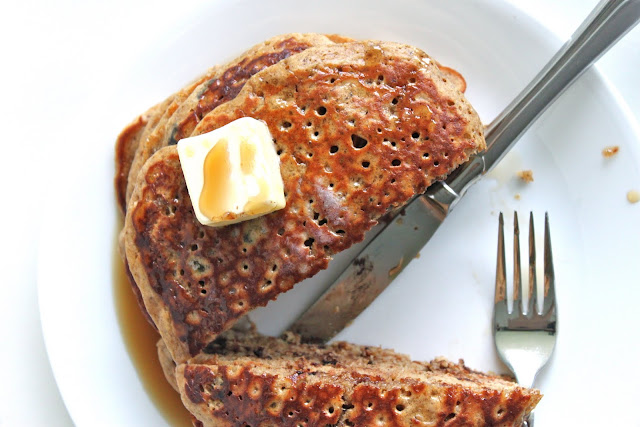 Cinnamon-Dark Chocolate Whole Wheat Pancakes