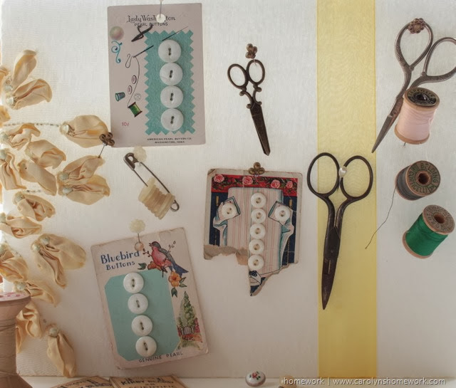 Foam for the Holidays - vintage sewing board via homework | carolynshomework.com