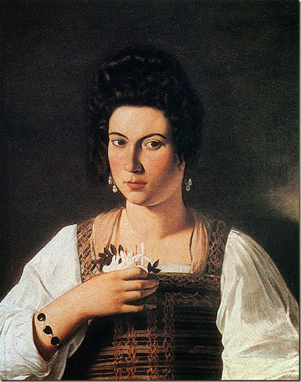 Caravaggio, Portrait de courtisane Caravaggio, Portrait de courtisane