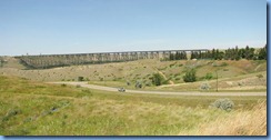 1705 Alberta Lethbridge - High Level Bridge from beside Galt Museum Stitch