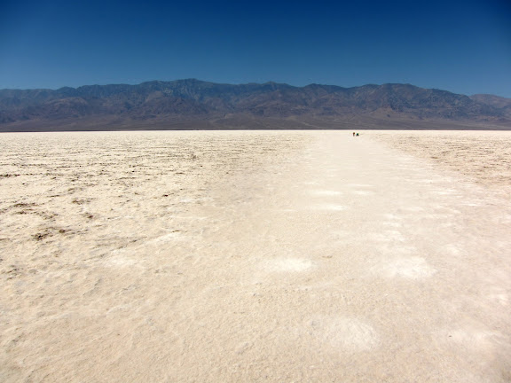  &ndash; Two Silohettes on Badwater Basin in Death Valley