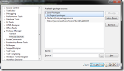Visual StudioNuget Manager Konfiguration