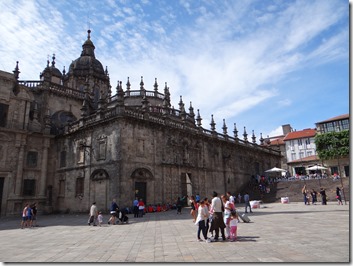 La "praza da Quintana de Vivos" côté arrière de la cathédrale...