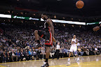 LeBron Debuts Red/Black LBJ9 PE in Heats Second OT Loss lebron james nba 120110 mia at gsw 06 LeBron Debuts Red/Black LBJ9 PE in Heats Second OT Loss