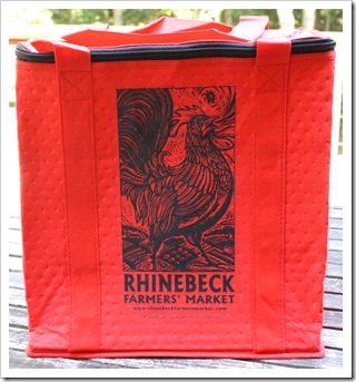 rhinebeck farmers market insulated tote bag