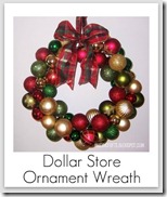 dollar store ornament wreath