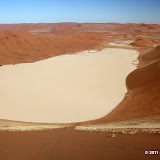 Deadvlei from above (the famous dead trees are the dark spots at the far end)