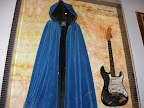 One of Jimi Hendrix's capes and one of the few guitars he burned on stage at the Hard Rock Café.