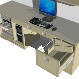 3d Design for Computer Desk