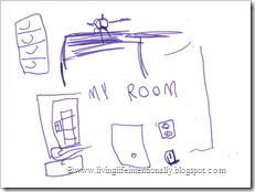 Goofy's drawing of his room